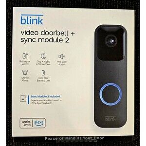 Blink Video Doorbell Plus Sync Module 2 Battery or Wired Smart Wifi HD Video 🟢